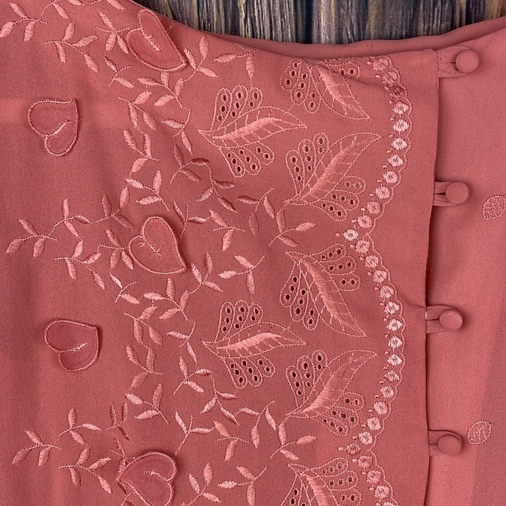 Beautiful Vintage Rose Colored Rae Hepburn Blouse- Size Med - Picture 2 of 12